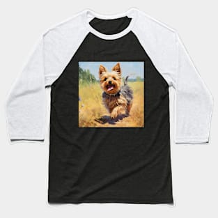 Yorkshire Terrier painting in a field Baseball T-Shirt